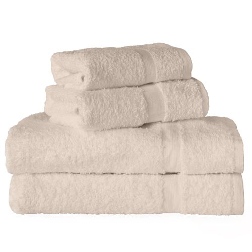 Centex Bath Towel, Blended Cam Border, 24x50, 10.5 lbs/dz, Beige